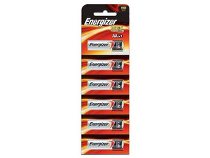 Paquete de 6 Baterías Energizer Max AA de 1.5V.