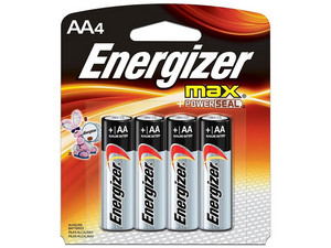 Paquete de 4 Baterías Energizer Max AA de 1.2V.
