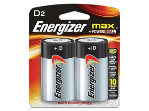 Paquete de 2 Baterías Energizer Max D de 1.2V.