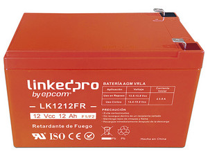 Batería de LinkedPro LK1212FR de 12 V a 12Ah, Retardante de Fuego, Respaldo para Equipos Electrónicos.