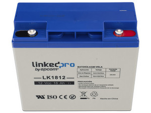 Batería de LinkedPro LK1812 de 12 V a 18Ah, Respaldo para Equipos Electrónicos.