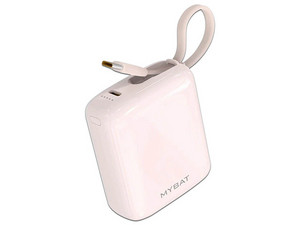 Batería Externa MYBAT Powerbank USB-C de 10000mAH. Color Rosa.
