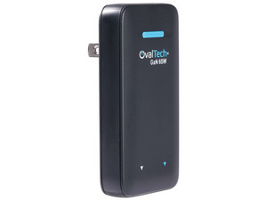 Adaptador de Corriente OvalTech OV-S65W, Tipo GaN, 65W, Puerto USB Tipo C y USB Tipo A. Color Negro.