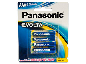 Batería Panasonic alcalina EVOLTA AAA.