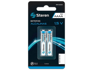 Paquete de 2 Pilas AAAA Steren BAT-AAAA2, Alcalinas.