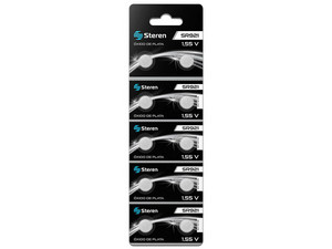Pilas Tipo Botón Steren SR921 de 22mAh, 1.55 V, Oxido de Plata, 22mAh, Contiene 10 Piezas.