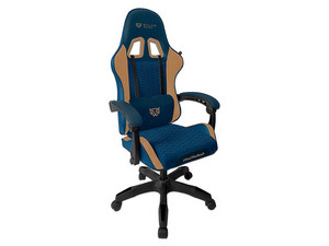 Silla Gamer Balam Rush Power Rush V2, Inclinación Ajustable de hasta 135 Grados, Pistón de Gas Clase 3, Soporta Hasta 120kg, Color Azul Camel.