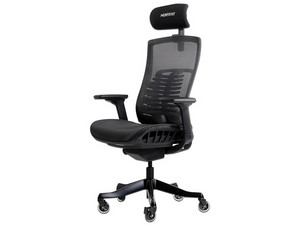 Silla Gamer Munfrost Nash, reposabrazos 3D, reclinable, soporta hasta 180 Kg. Color negro.