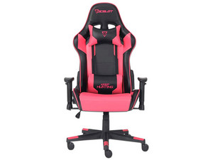 Silla Gamer Ocelot OGS-03, respaldo reclinable, soporta hasta 150kg. Color Negro/Rosa. Incluye Teclado Mecánico Gamer y Mousepad.