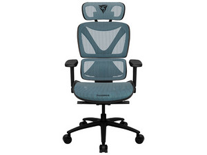 Silla Gamer THUNDER X3 XTC CHROMA, Soporta 150KG, Negro-Azul, Ajuste Automático de Respaldo y Soporte Lumbar.