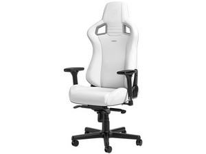 Silla gaming sintética Noblechairs Epic, 
cuero, 
Interfaz fija, 
120KG,
Color Blanco.