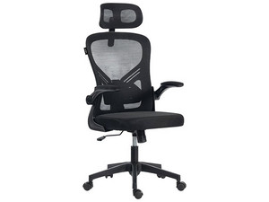 Silla para Oficina Flux Base EC343HR, Reposabrazos Abatibles, Soporta hasta 100Kg, Color Negro.