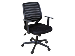Silla para Oficina Ergo Irlanda, Reclinable, Ajuste de altura, Descansa brazos, Color Negro.