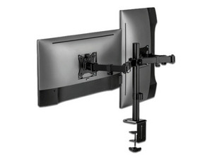 Soporte Acteck Enforce Zone SM490 de 2 Brazos, hasta 9 Kilos por Articulación, para empotrado en escritorio. Color Negro.
