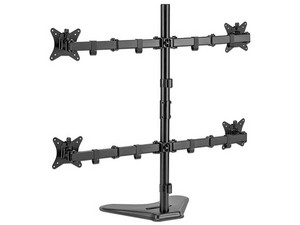 Soporte para Monitor Acteck Enforce Zone-B SM445 Advanced Series, Soporta 4 Monitores, 9 kg por Brazo, Color Negro.