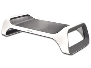Base para monitor Fellowes I-Spire Series, hasta 11kg. Color Gris/Blanco.