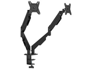 Soporte de Escritorio Klip Xtreme KMM-410 para 2 Monitores, Color Negro.