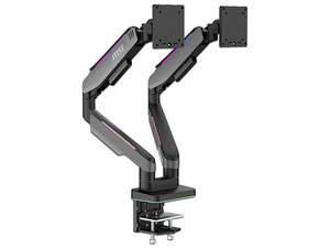 Soporte de Escritorio MSI MPG MT201DR, Dos Brazos, Soporta Monitores de hasta 35", Soporta hasta 20kg, RGB, Color Gris.