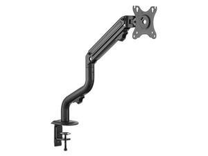 Soporte OvalTech para Monitor de 17 a 32", brazo de resorte mecánico, para empotrado en escritorio. Color Negro.