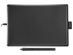 Tableta Grafica One by Wacom CTL-672 Medium, área de dibujo 216 x 135mm, USB, Color Negro y Rojo.