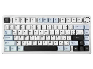 Teclado Mecánico AULA F75, RGB, Switch Rosa, USB Tipo C. Color Blanco. (Versión en Inglés).