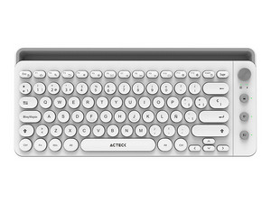 Teclado Inalámbrico Acteck TI685, Multidispositivo, Bluetooth, Color Blanco.