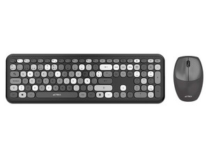 Teclado y Mouse Inalámbricos Acteck Creator Chic MK475, Receptor USB, Español. Color Negro.