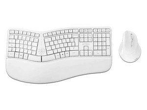 Kit de Teclado y Mouse Creator Virtuos FITT MK770, Inalámbrico, Ergonómico, Color Blanco.