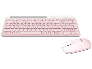 Kit de Teclado y Mouse Acteck Creator Virtuos Silk MK720, Bluetooth, Color Rosa.