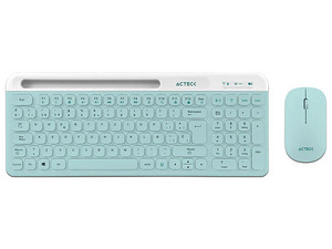 Kit de Teclado y Mouse Acteck Virtuos Silk MK720, Receptor USB, Color Verde.