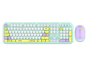 Kit de Teclado y Mouse Acteck Creator Chic K-Colors MK485, Receptor USB, Color Azul.