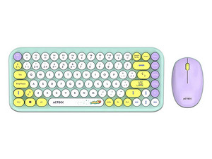 Kit de Teclado y Mouse Acteck Creator Chic K-Colors MK480, Receptor USB, Color Verde.