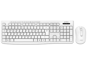 Kit de Teclado y Mouse Acteck Creator Prime MK225, Receptor USB, Color Blanco.