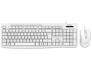 Kit Teclado y Mouse Acteck Creator Prime MK455, Alámbrico, USB, Membrana, Color Blanco. Español.