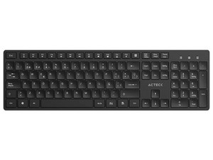 Teclado inalámbrico Acteck Vantage Aero TI555, Receptor USB, (Versión en Español). Color Negro.