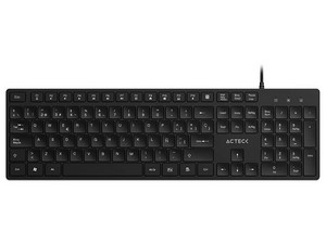 Teclado Alámbrico Acteck Vantage Aero TM545, USB, (Versión en Español). Color Negro.