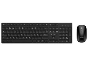 Kit de Teclado y Mouse Óptico Inalámbricos Acteck Creator Vantage Aero MK555, Receptor USB. Español, Color Negro.