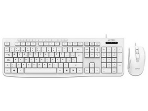 Kit de Teclado y Mouse Acteck  Creator Prime MK455, USB, Color Blanco.