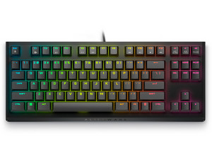Teclado Mecánico Gamer Alienware AW420K, Iluminación RGB, Switch Cherry MX Red, USB, Versión en Ingles, Color Negro.