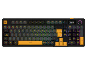 Teclado Mecánico Gamer Balam Rush Defeat Level GK3, Switch KTT Cream Yellow Pro, Receptor USB, Bluetooth, Color Negro.