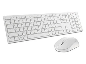 Kit de Teclado y Mouse Inalámbrico Dell Pro, Receptor USB, Color Blanco.