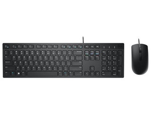 Kit Teclado y Mouse Alámbrico, KM300C, USB, Color Negro