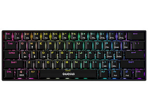 Teclado Gamer Gamdias Hermes E3, RGB, USB, Switch Azul. Color Negro.