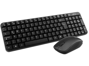 Kit de Teclado Inalámbrico GHIA GT4000BB, Mouse óptico, 1000 DPI, Receptor USB, Hasta 10m, Color Negro.