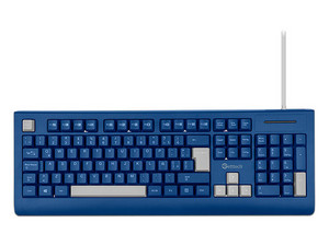 Teclado Slim Getttech USB Con Reposamanos, En Español. Color Azul
