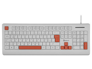 Teclado Getttech GGK-ESMWR-02-WH, USB, Color Blanco.