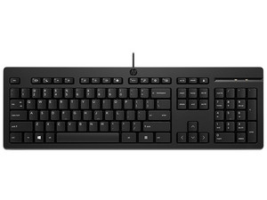 Teclado Alámbrico Ergonómico HP 125 con cable de 180m, USB. Color Negro. Teclado Alámbrico Ergonómico HP 125 con cable de 180m, USB. Color Negro.