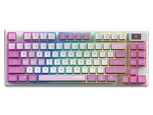 Teclado MSI Forge GK600 TKL Wireless Violet RGB, 2.4G Inalámbrico, Bluetooth, USB 2.0, Switches Mecánicos Lineales.