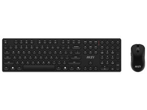Kit Teclado y Mouse Óptico Inalámbrico MSI FORGE K210, Receptor USB 2.0, 1600 dpi, Edición en Ingles, Color Negro.