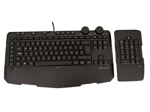 Teclado Microsoft SideWinder X6 GAMING con teclado numerico desmontable para conectar del lado izquierdo o derecho Color Negro USB en Espanol